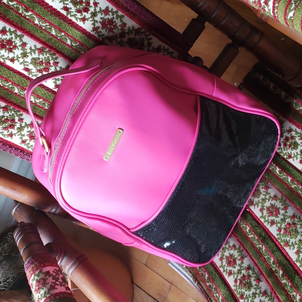 Juicy couture full size backpack hot pink sequin